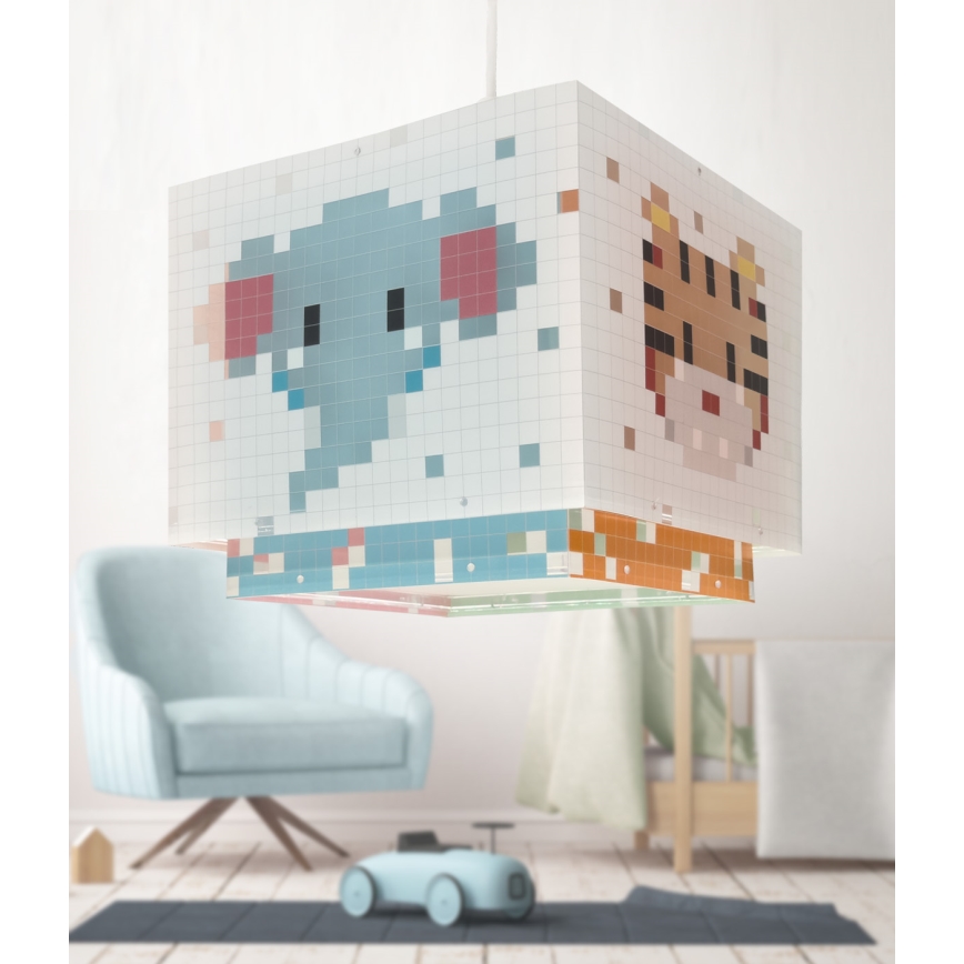 Dalber 63372 - Pendel til børn LITTLE PIXEL 1xE27/15W/230V