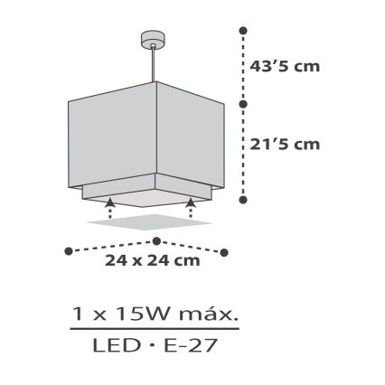 Dalber 63372 - Pendel til børn LITTLE PIXEL 1xE27/15W/230V