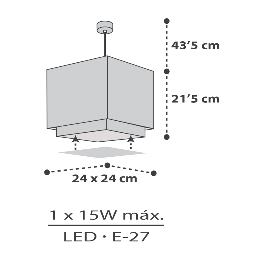 Dalber 63372 - Pendel til børn LITTLE PIXEL 1xE27/15W/230V