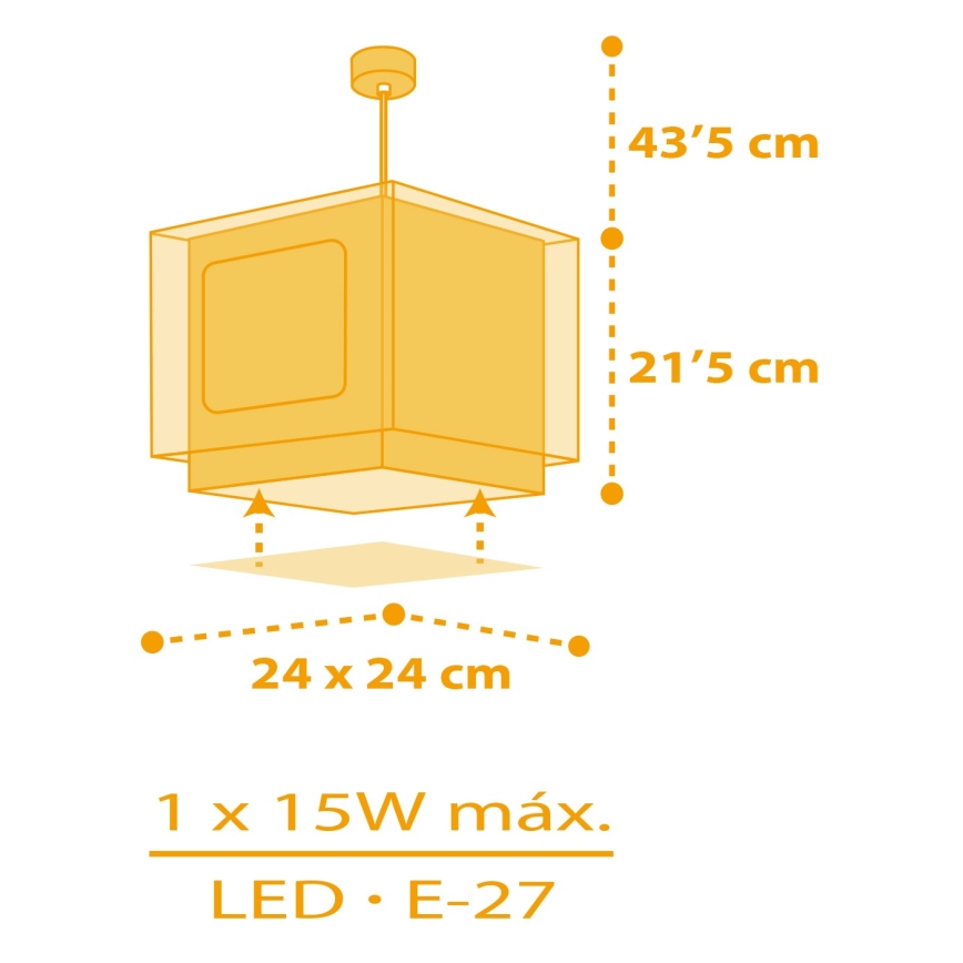 Dalber 63402 - Pendel til børn MY FARM 1xE27/15W/230V