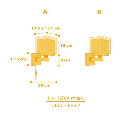 Dalber 63409 - Væglampe til børn MY FARM 1xE27/15W/230V