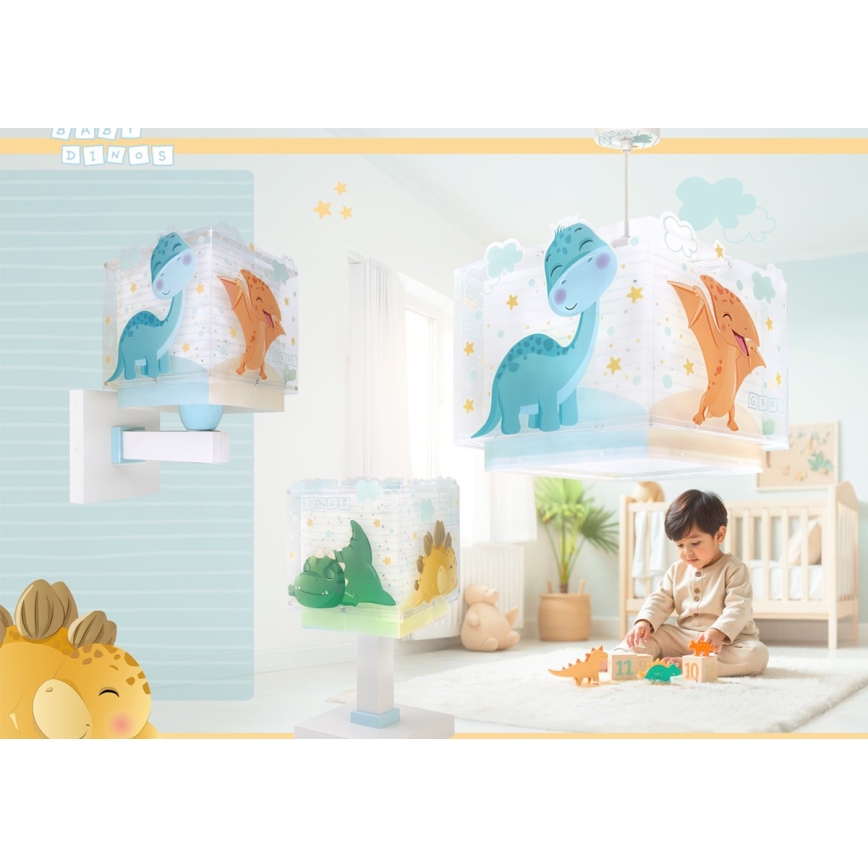 Dalber 63452 - Børnelampe BABY DINOS 1xE27/15W/230V multifarvet