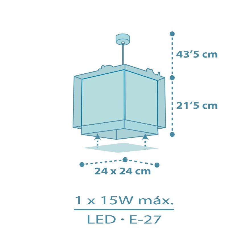 Dalber 63452 - Børnelampe BABY DINOS 1xE27/15W/230V multifarvet