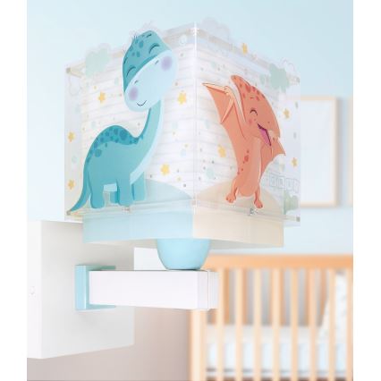 Dalber 63459 - Børnevæglampe BABY DINOS 1xE27/15W/230V farverig