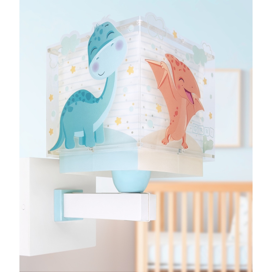 Dalber 63459 - Børnevæglampe BABY DINOS 1xE27/15W/230V farverig