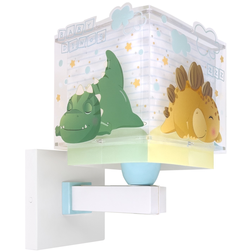 Dalber 63459 - Børnevæglampe BABY DINOS 1xE27/15W/230V farverig