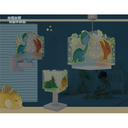 Dalber 63459 - Børnevæglampe BABY DINOS 1xE27/15W/230V farverig