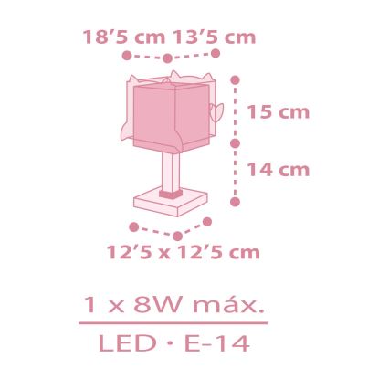 Dalber 64481 -  Børnelampe LITTLE FRIENDS 1xE14/8W/230V