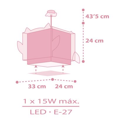 Dalber 64482 - Pendel til børn LITTLE FRIENDS 1xE27/15W/230V