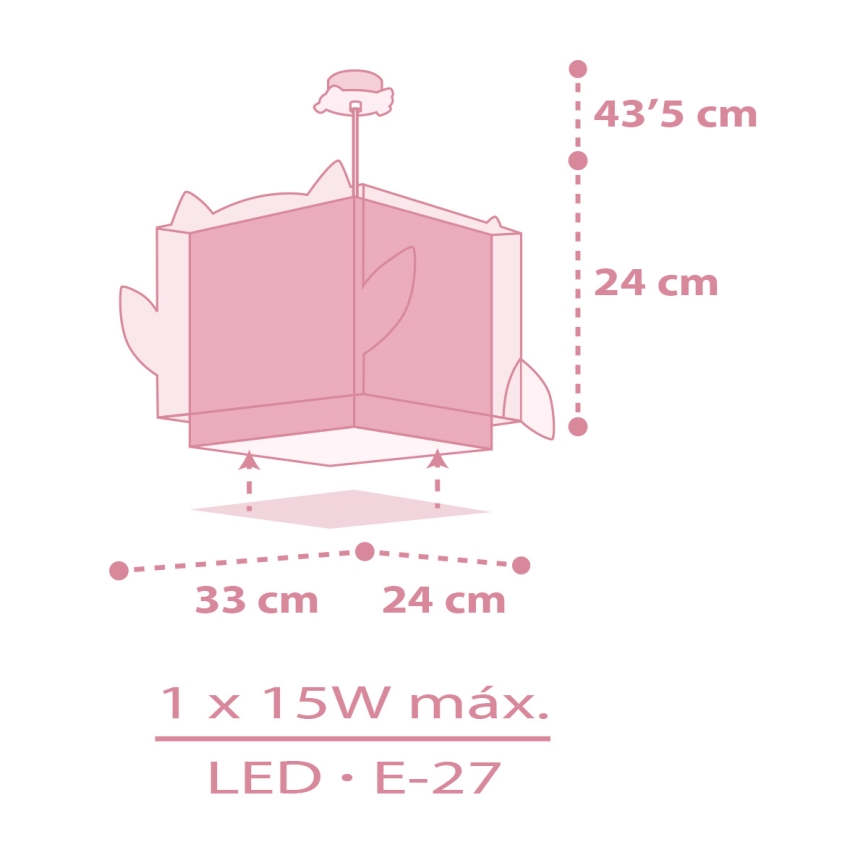 Dalber 64482 - Pendel til børn LITTLE FRIENDS 1xE27/15W/230V