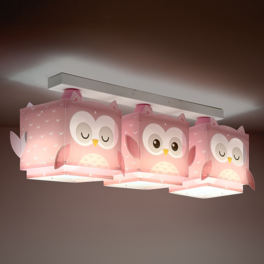 Dalber 64483 - Loftlampe til børn LITTLE FRIENDS 3xE27/15W/230V