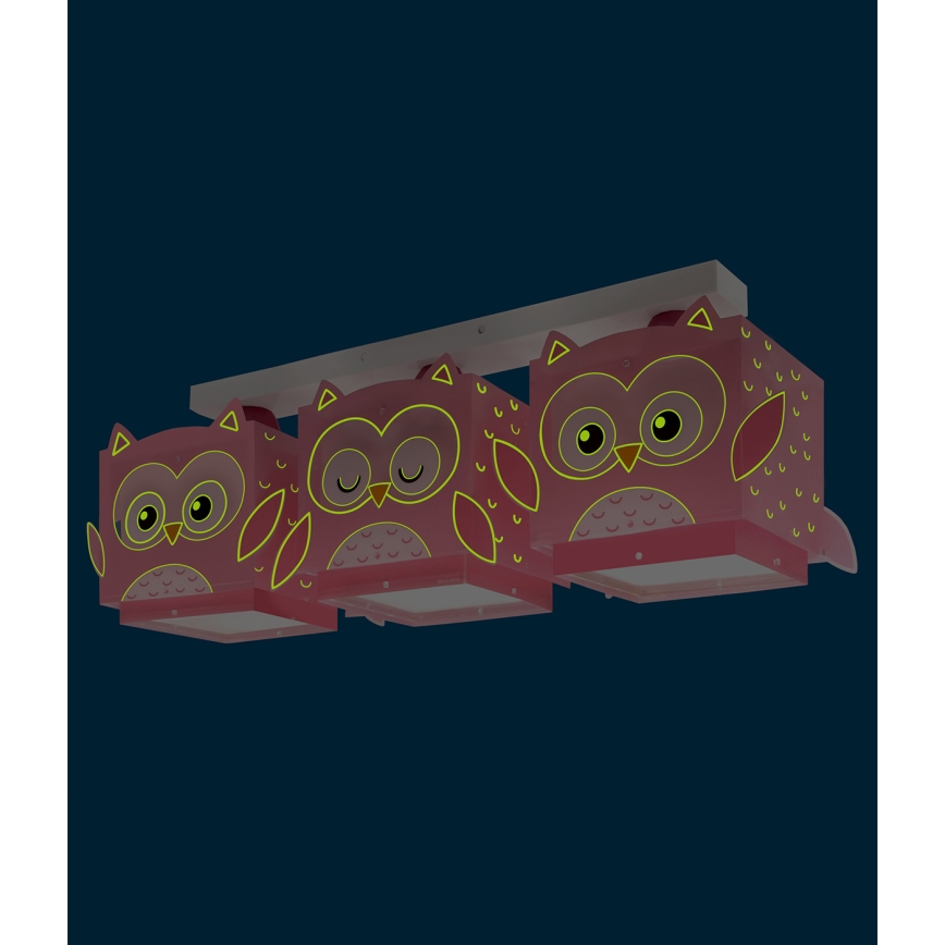 Dalber 64483 - Loftlampe til børn LITTLE FRIENDS 3xE27/15W/230V