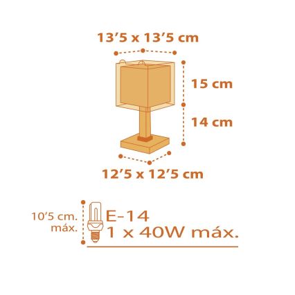 Dalber 64561 - Lampe for børn LITTLE TIGER 1xE14/40W/230V