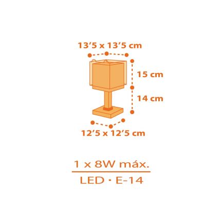 Dalber 64561N - LED-børnelampe LITTLE TIGGER 1xG4/4W/230V orange