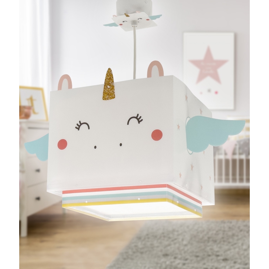 Dalber 64592 - Pendel til børn LITTLE UNICORN 1xE27/15W/230V