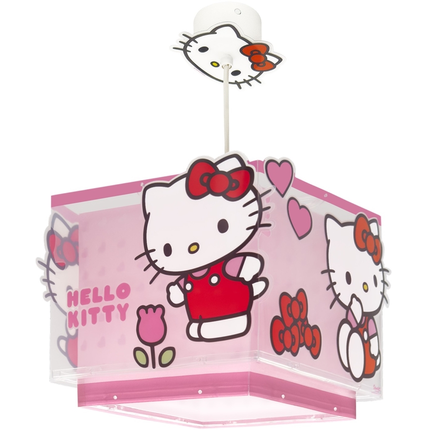 Dalber 73262 - Børnelampe HELLO KITTY 1xE27/15W/230V lyserød