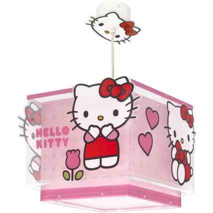 Dalber 73262 - Børnelampe HELLO KITTY 1xE27/15W/230V lyserød