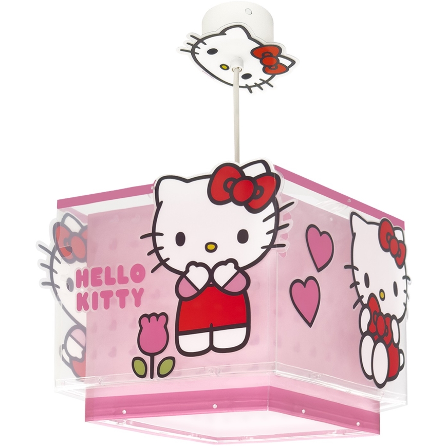 Dalber 73262 - Børnelampe HELLO KITTY 1xE27/15W/230V lyserød