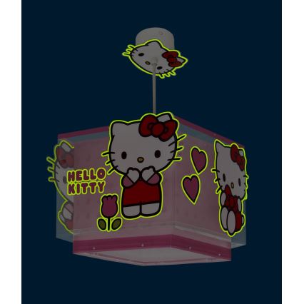 Dalber 73262 - Børnelampe HELLO KITTY 1xE27/15W/230V lyserød