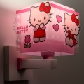 Dalber 73269 - Børnevæglampe HELLO KITTY 1xE27/15W/230V i lyserød