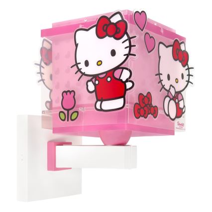 Dalber 73269 - Børnevæglampe HELLO KITTY 1xE27/15W/230V i lyserød