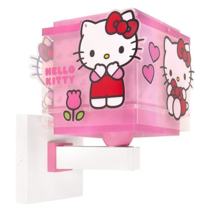 Dalber 73269 - Børnevæglampe HELLO KITTY 1xE27/15W/230V i lyserød