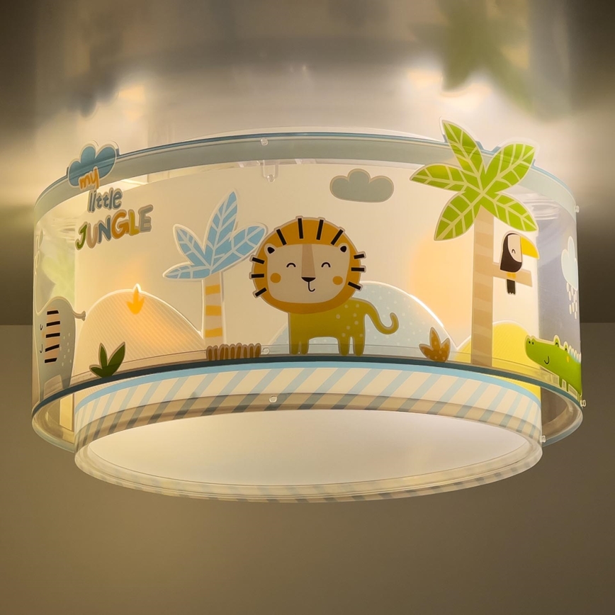 Dalber 76116 - Loftlampe til børn JUNGLE 2xE27/15W/230V