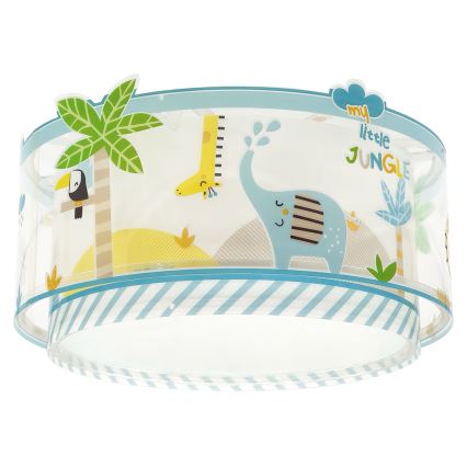 Dalber 76116 - Loftlampe til børn JUNGLE 2xE27/15W/230V