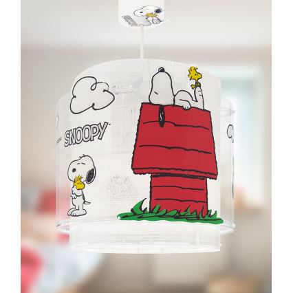 Dalber 76302 - Loftlampe til børneværelset SNOOPY 1xE27/15W/230V hvid/rød