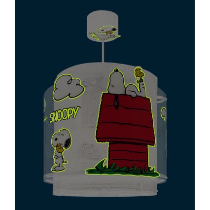 Dalber 76302 - Loftlampe til børneværelset SNOOPY 1xE27/15W/230V hvid/rød