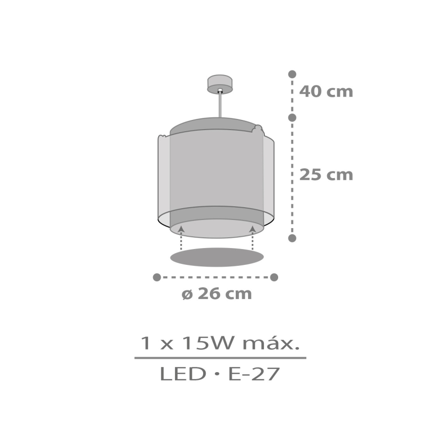 Dalber 76302 - Loftlampe til børneværelset SNOOPY 1xE27/15W/230V hvid/rød