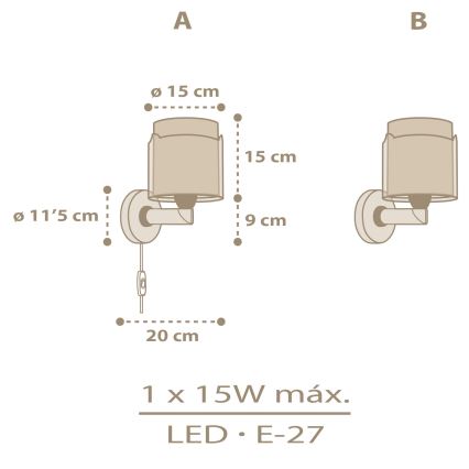 Dalber 76879 - Væglampe til børn BABY CHICK 1xE27/15W/230V