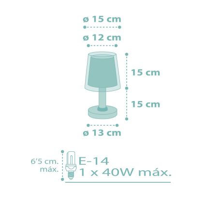 Dalber 81171H - Lampe for børn DREAM FLOWERS 1xE14/40W/230V