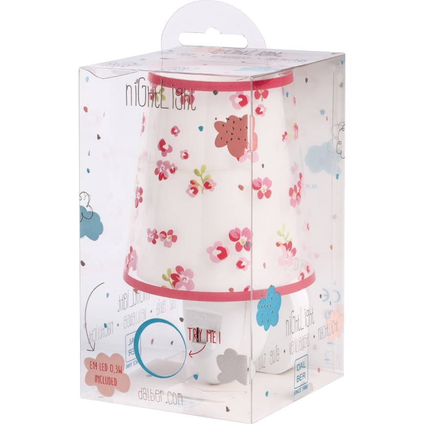Dalber 81175S - LED Lille lampe til stik DREAM FLOWERS 1xE14/0,3W/230V