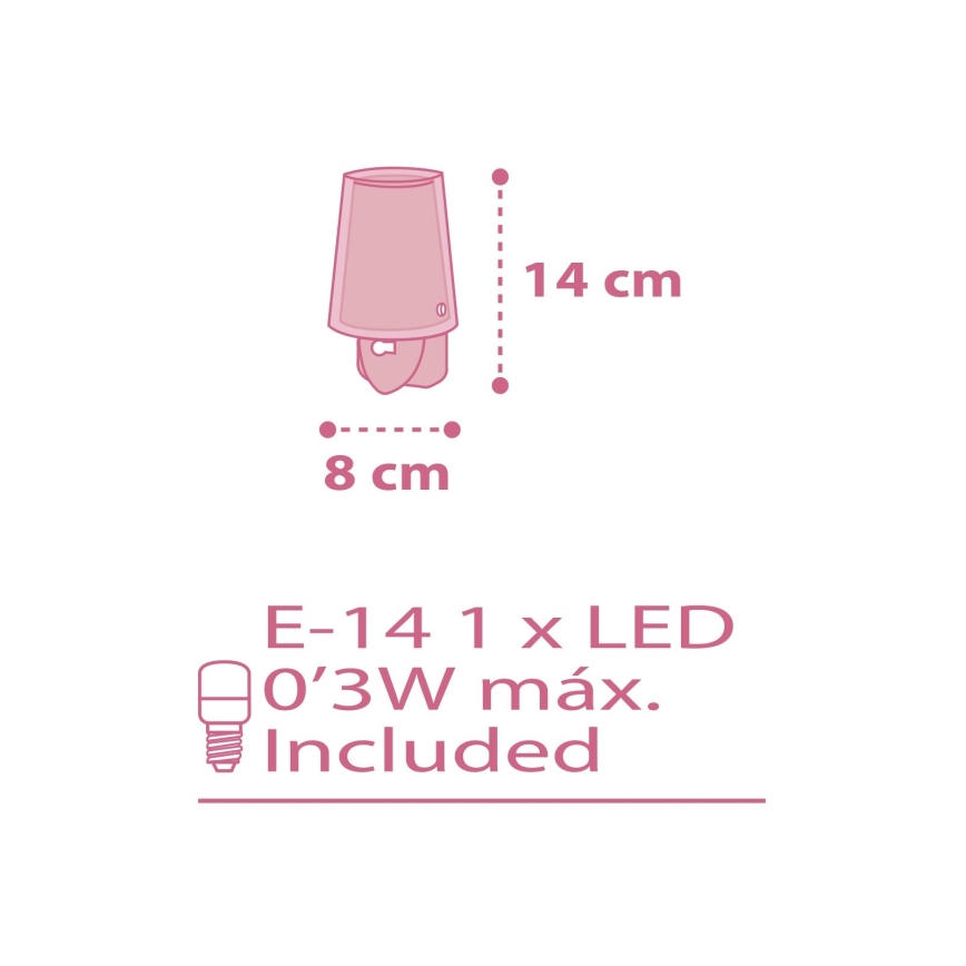 Dalber 81175S - LED Lille lampe til stik DREAM FLOWERS 1xE14/0,3W/230V