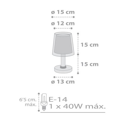 Dalber 81191E - Lampe for børn LIGHT FEELING 1xE14/40W/230V