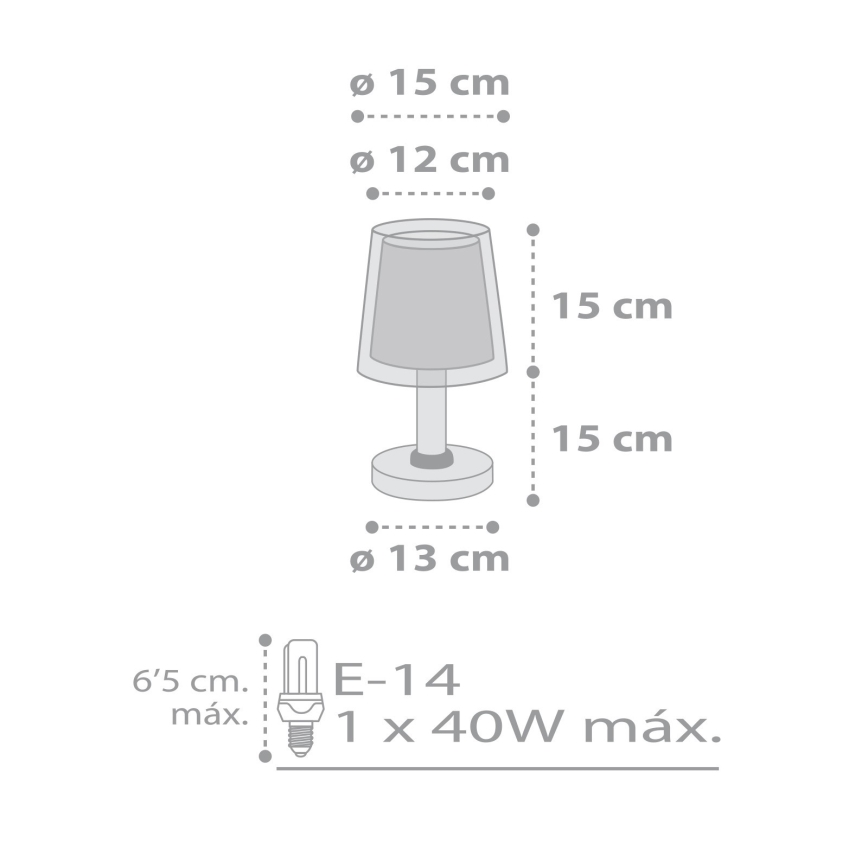 Dalber 81191E - Lampe for børn LIGHT FEELING 1xE14/40W/230V