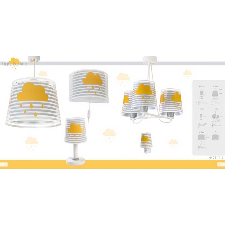 Dalber 81191E - Lampe for børn LIGHT FEELING 1xE14/40W/230V