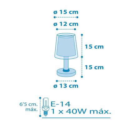 Dalber 81191T - Lampe for børn LIGHT FEELING 1xE14/40W/230V