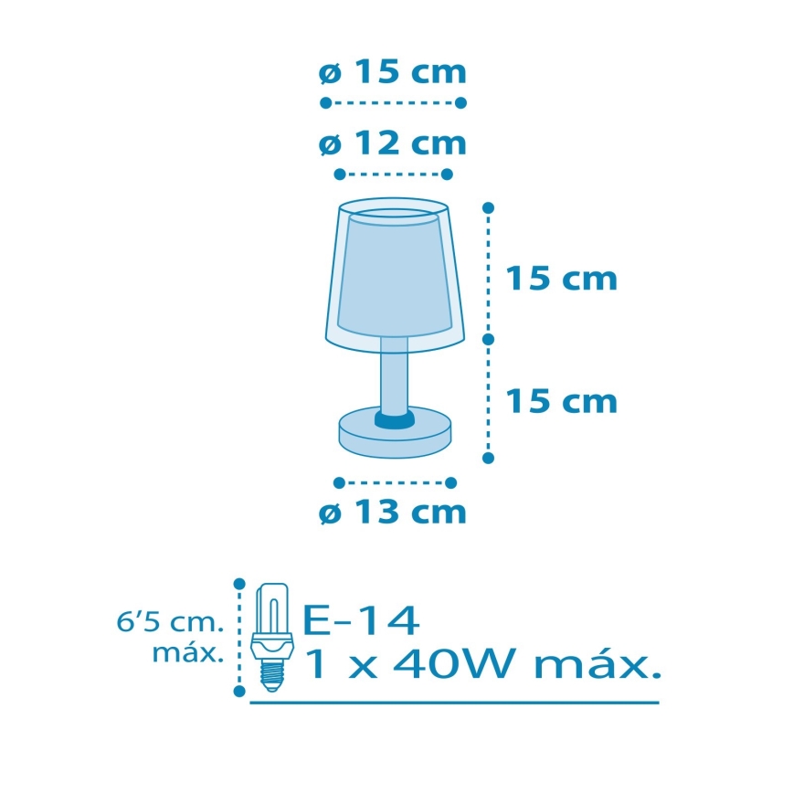 Dalber 81191T - Lampe for børn LIGHT FEELING 1xE14/40W/230V