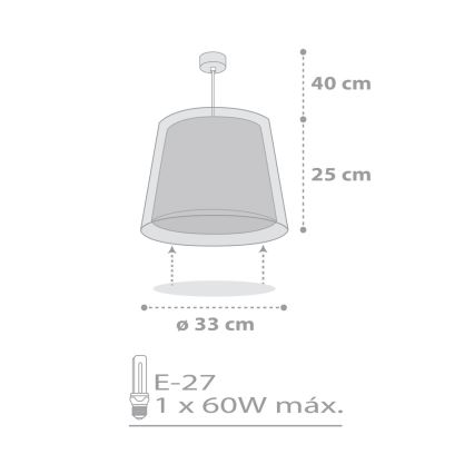 Dalber 81192E - Pendel til børn LIGHT FEELING 1xE27/60W/230V