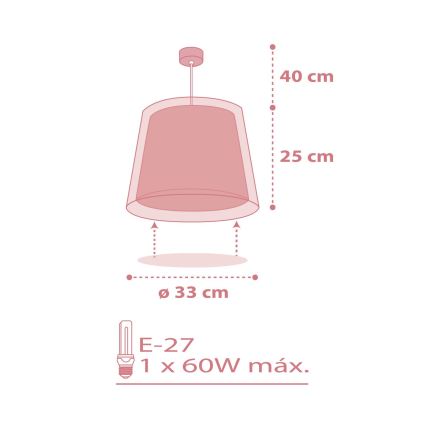 Dalber 81192S - Pendel til børn LIGHT FEELING 1xE27/60W/230V