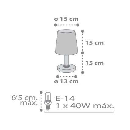 Dalber 82211B - Børnelampe STAR LIGHT 1xE14/40W/230V hvid