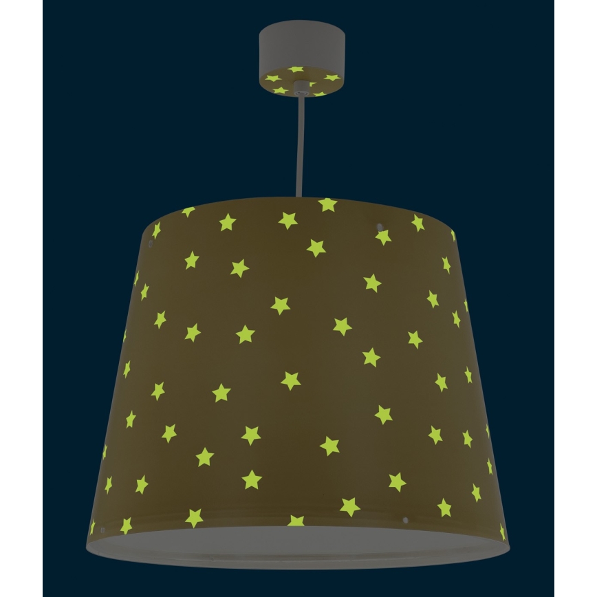 Dalber 82212A - Pendel til børn STAR LIGHT 1xE27/60W/230V gul