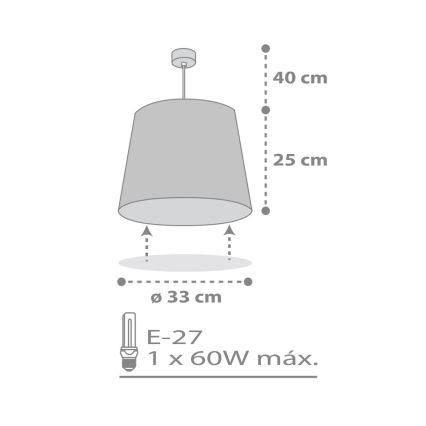 Dalber 82212B - Pendel til børn STAR LIGHT 1xE27/60W/230V hvid