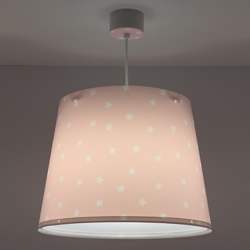 Dalber 82212S - Pendel til børn STAR LIGHT 1xE27/60W/230V pink