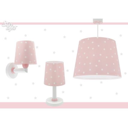 Dalber 82212S - Pendel til børn STAR LIGHT 1xE27/60W/230V pink