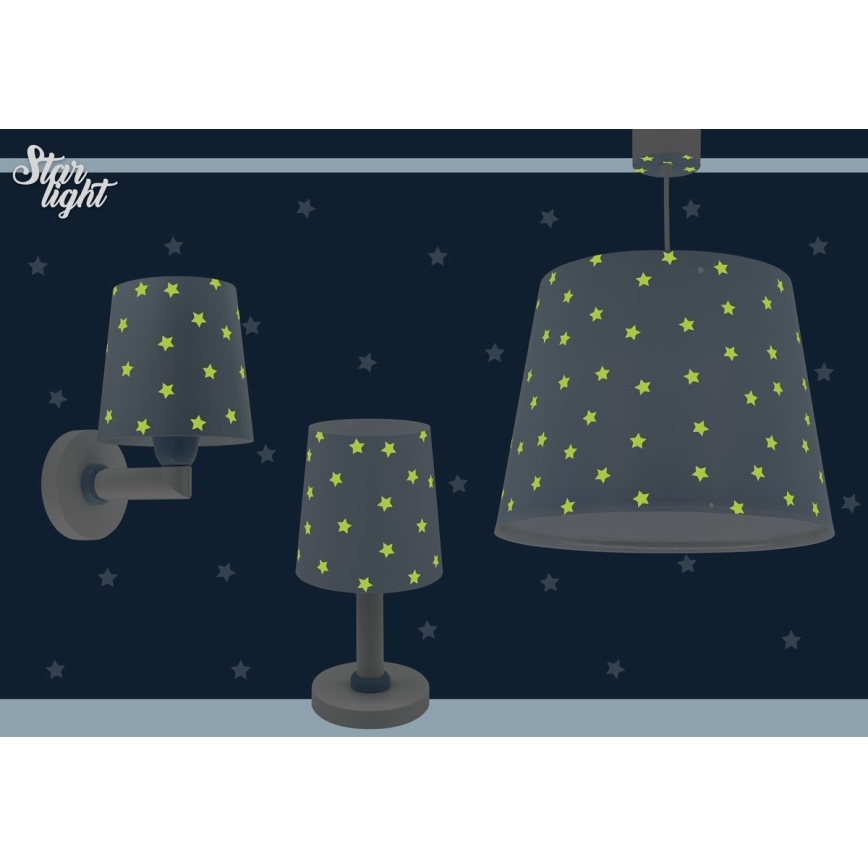 Dalber 82212T - Pendel til børn STAR LIGHT 1xE27/60W/230V blå