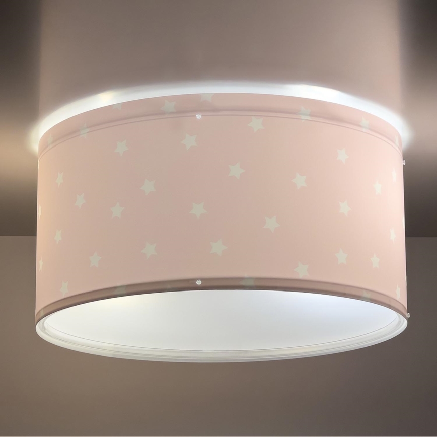 Dalber 82216S - Loftlampe til børn STAR LIGHT 2xE27/60W/230V lyserød