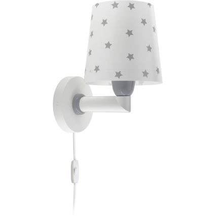 Dalber 82219B - Væglampe til børn STAR LIGHT 1xE27/60W/230V hvid